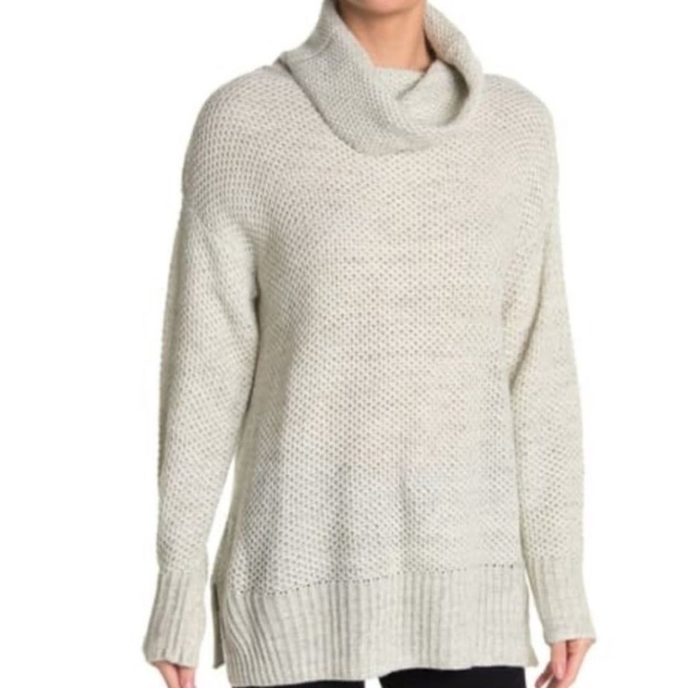 Sanctuary Cowl Neck Waffle Knit Tunic Sweater NWT